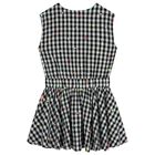 Girls Black & White Gingham Dress, 1, hi-res