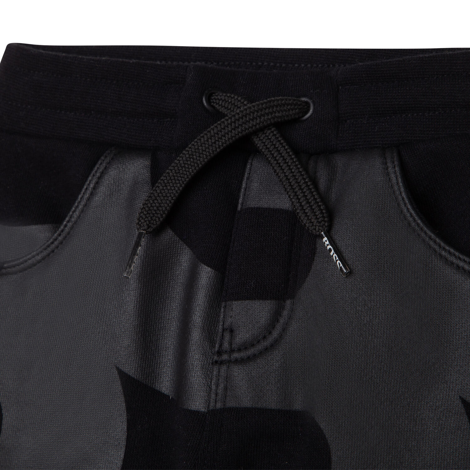 بنطلون رياضي بالشعار باللون الأسود للأولاد, 1, hi-res