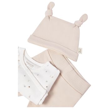 Ivory & Beige 2 Piece Babygrow Set