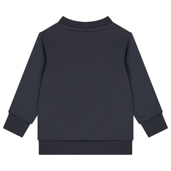 Younger Boys Navy Blue Logo Sweatshirt