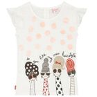 طقم شورت بنات باللون العاجى والأحمر, 1, hi-res