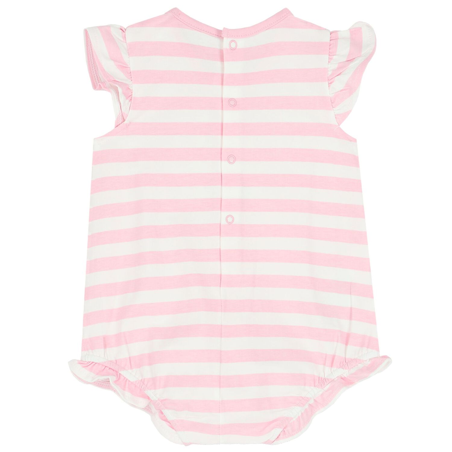 Baby Girls Pink & White Rompers ( 3-Pack ), 1, hi-res
