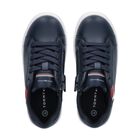 Boys Navy Blue Logo Trainers, 2, hi-res