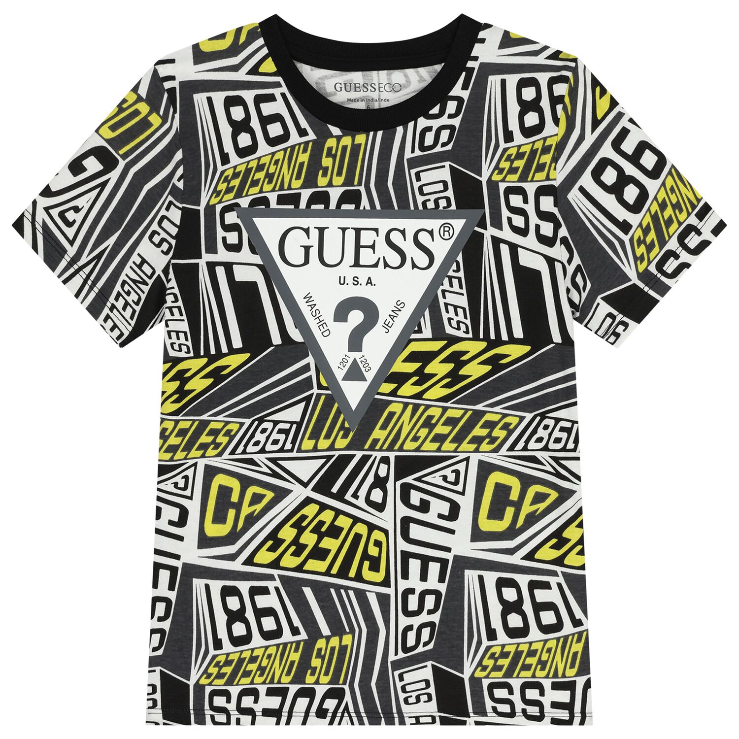 تي شيرت أولاد بالشعار متعدد الألوان  , 3, hi-res