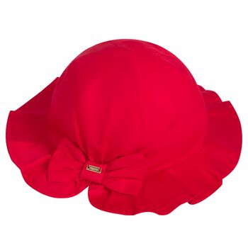Younger Girls Red Bow Hat
