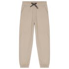 Boys Beige Hooded Tracksuit Set, 1, hi-res