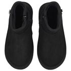 Girls Black Faux Suede Boots, 4, hi-res