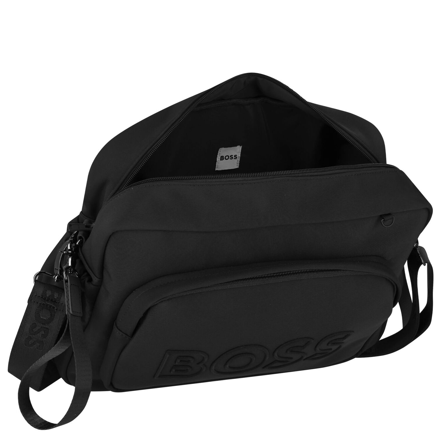 Black Logo Red Panda Baby Changing Bag ( 35cm ), 1, hi-res