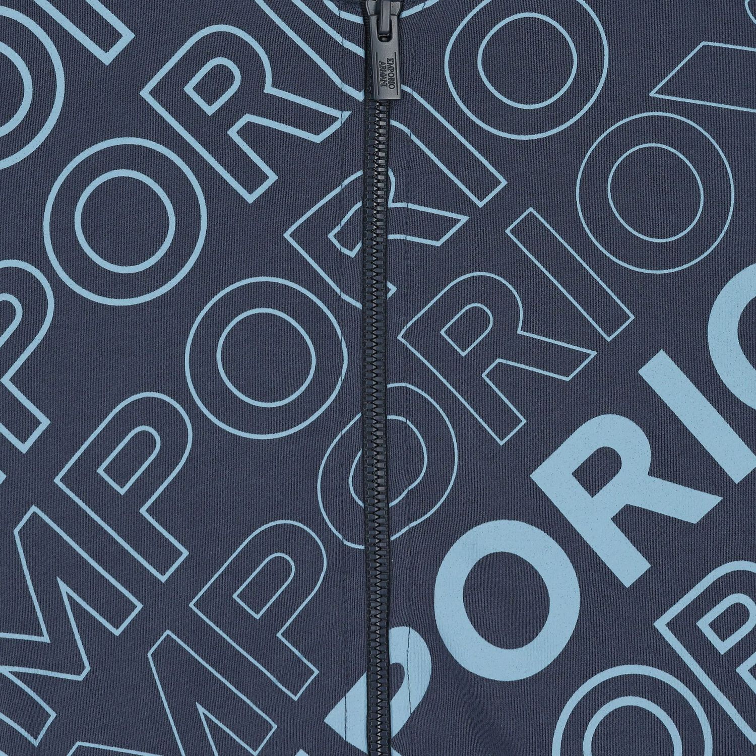 توب أولاد بسحاب بالشعار باللون الأزرق, 1, hi-res image number null