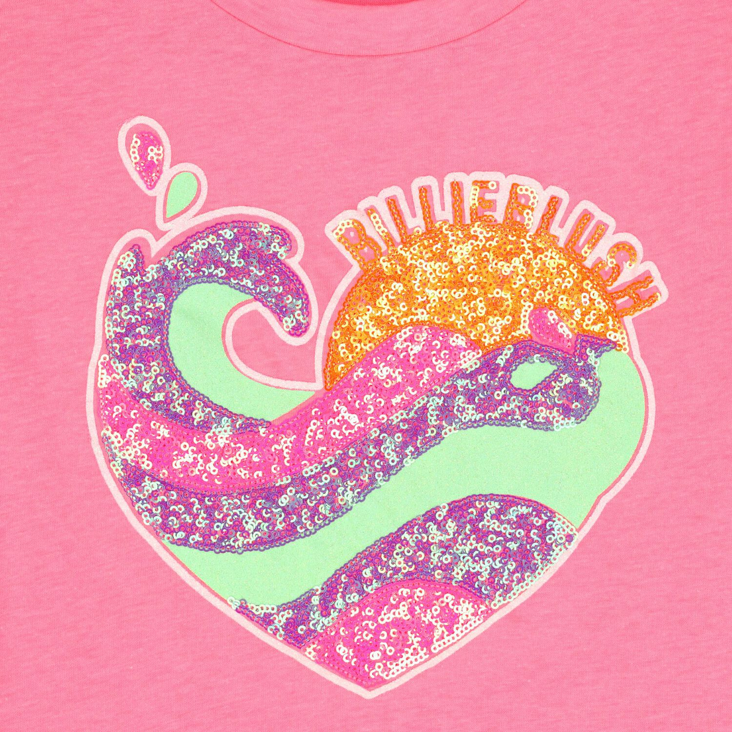 Girls Pink Embellished Logo Dress, 1, hi-res