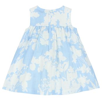 Younger Girls Blue & White Floral Dress