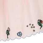 فستان بناتي وردي اللون بحافة مزينة بالزهور, 1, hi-res