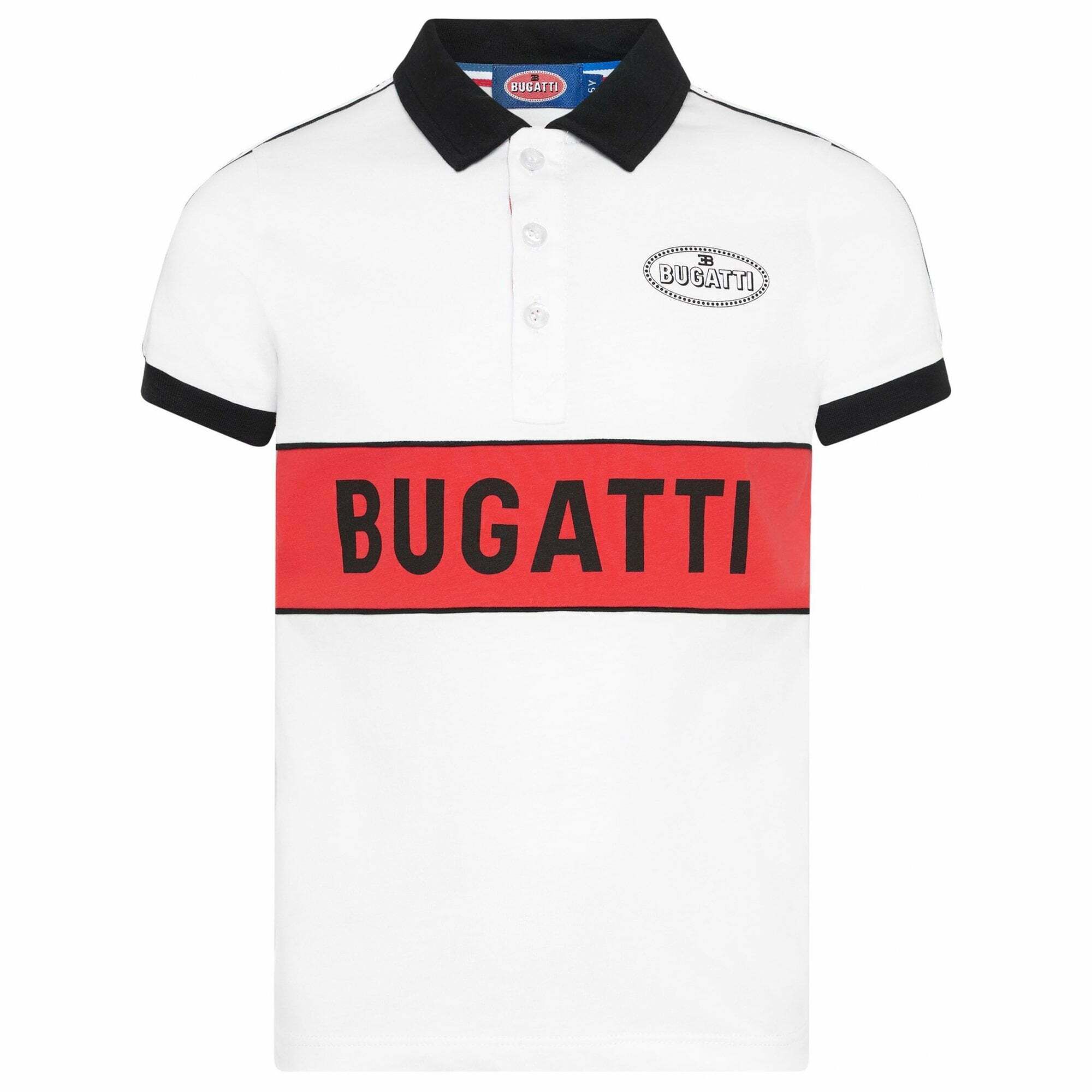 Bugatti Junior Boys White Logo Polo Shirt Junior Couture UAE