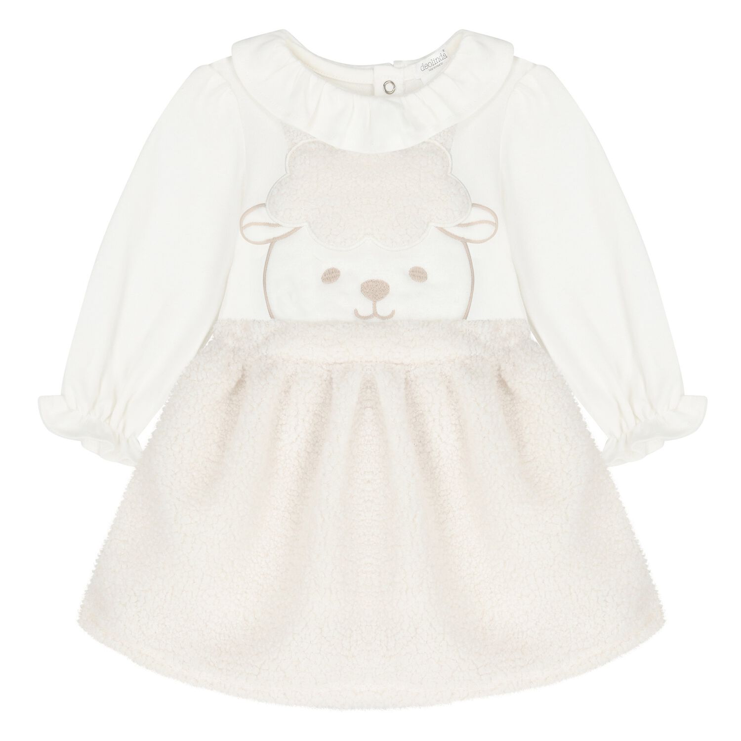 Baby Girls Ivory Sheep Skirt Set, 1, hi-res image number null