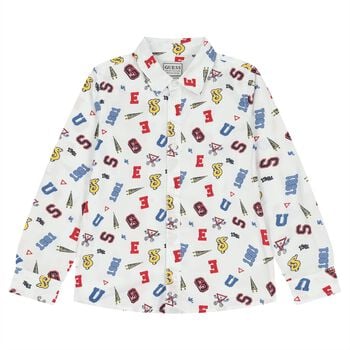 Boys White Logo Shirt