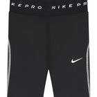 Girls Black Logo Leggings, 1, hi-res