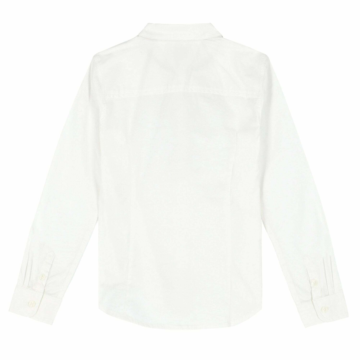 بلوزة قطن بالشعار باللون الابيض للبنات, 1, hi-res