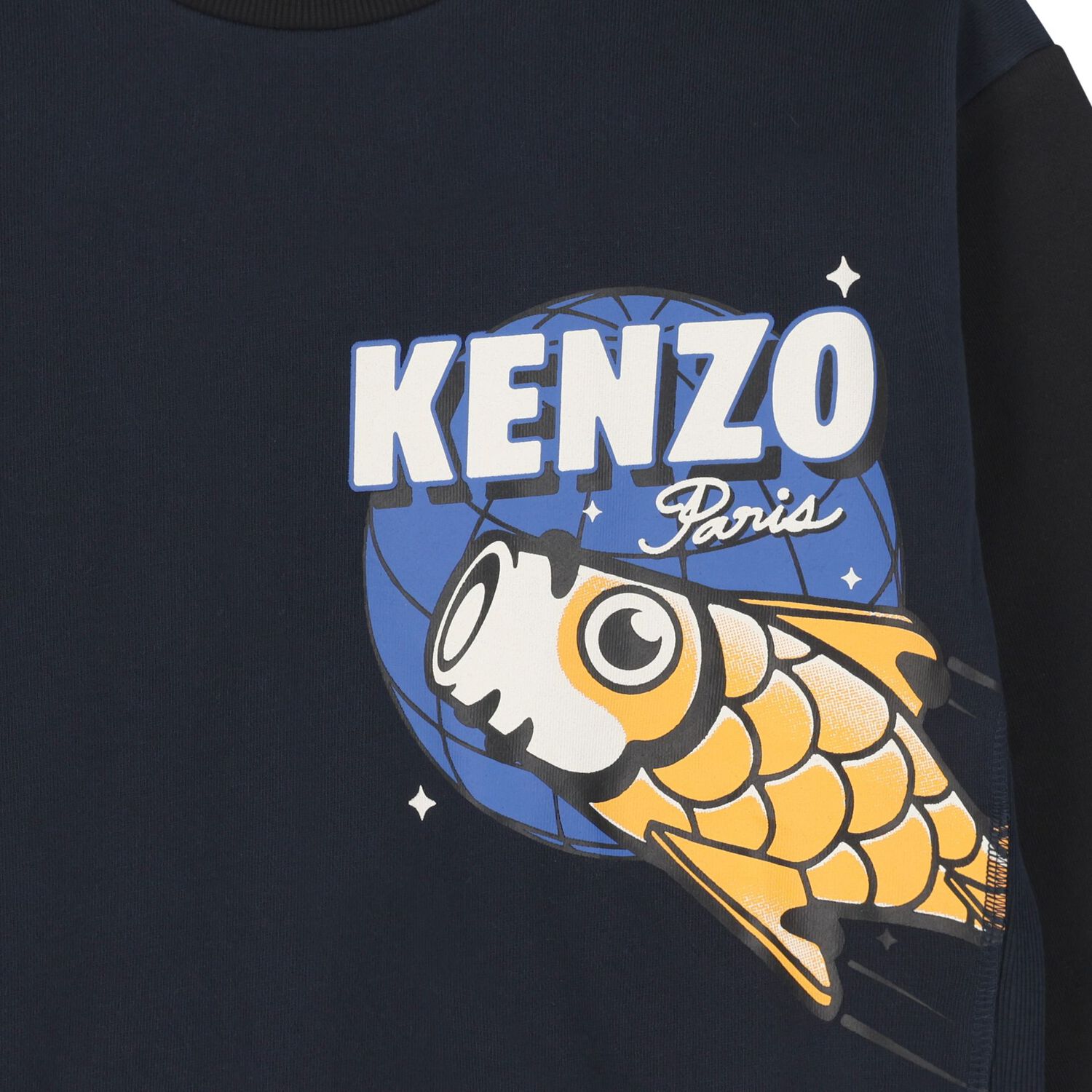 سويت شيرت بشعار أزرق داكن للأولاد, 1, hi-res