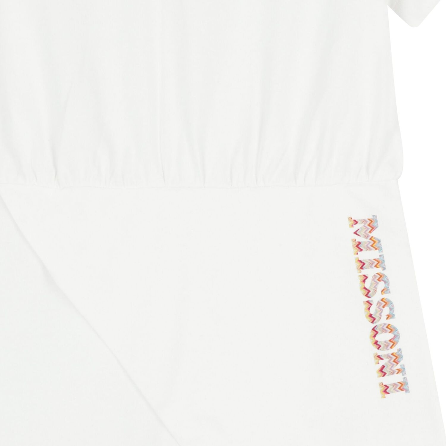 Girls White Logo Zig Zag Dress, 1, hi-res