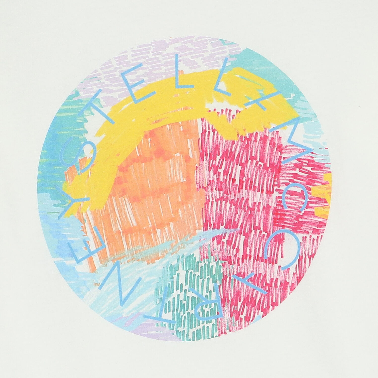 توب بنات بأكمام بالشعار باللون العاجى, 1, hi-res