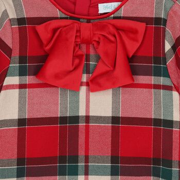 Younger Girls Red Tartan Dress