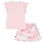 Baby Girls Pink Logo Skirt Set, 1, hi-res
