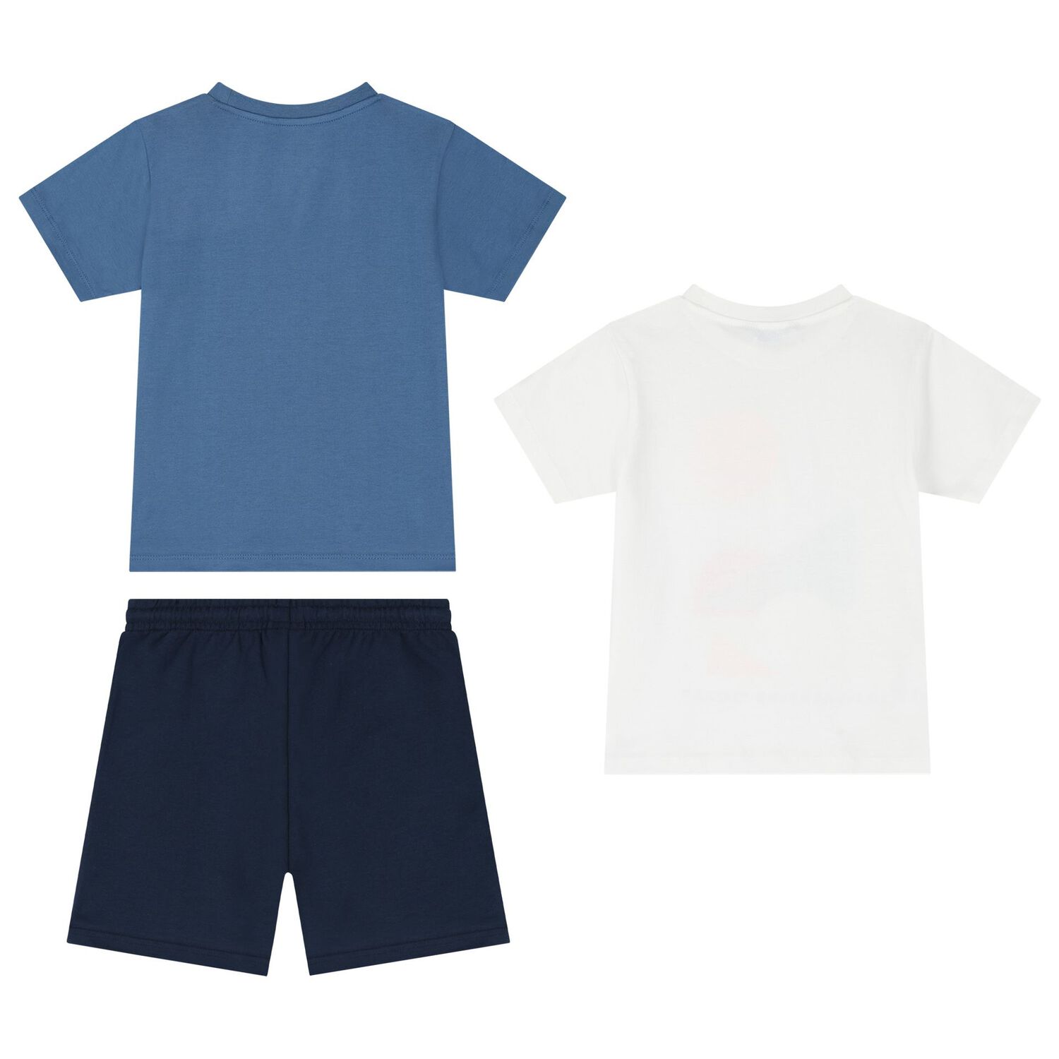 Boys White & Blue Shorts Set, 2, hi-res image number null