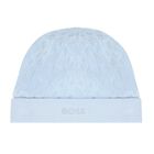 طقم أولاد أفرول وقبعة بالشعار باللون الأزرق, 1, hi-res