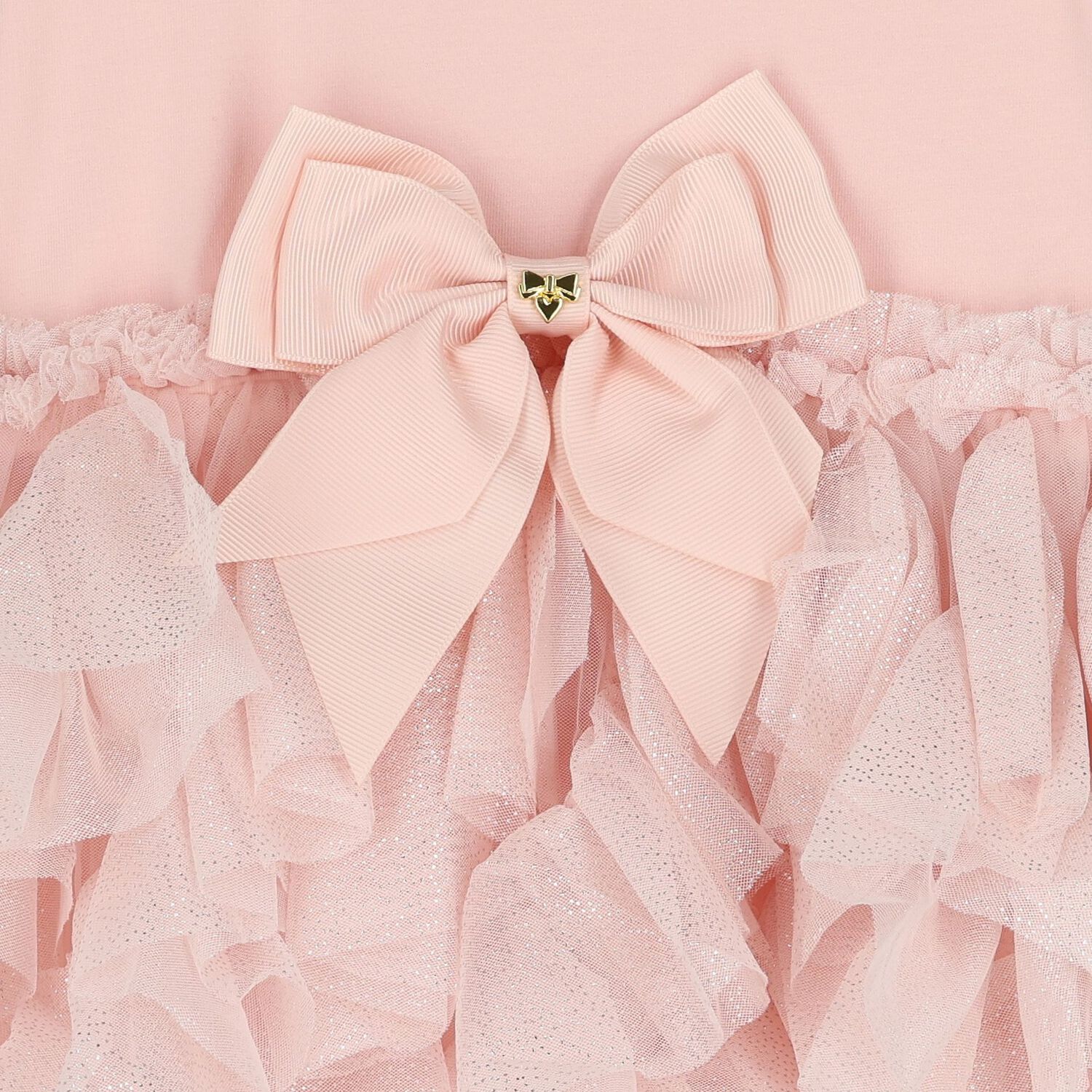 Baby Girls Pink Tulle Ruffles Dress, 1, hi-res