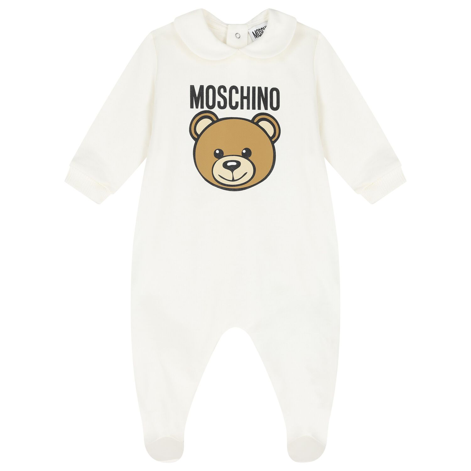 Ivory Teddy Bear Logo Babygrow, 1, hi-res image number null