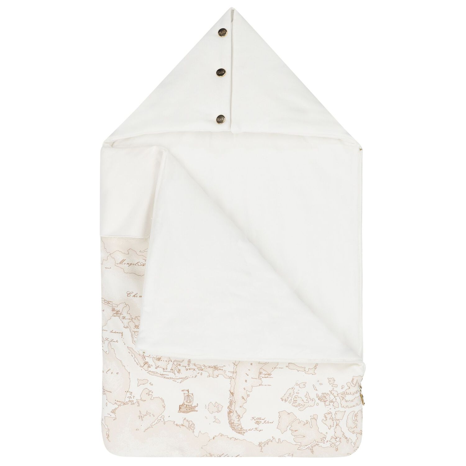 عش أطفال باللون عاجي وبيج مع خريطة جغرافية, 1, hi-res