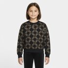 Girls Black & Gold Logo Oversized Sweatshirt, 1, hi-res