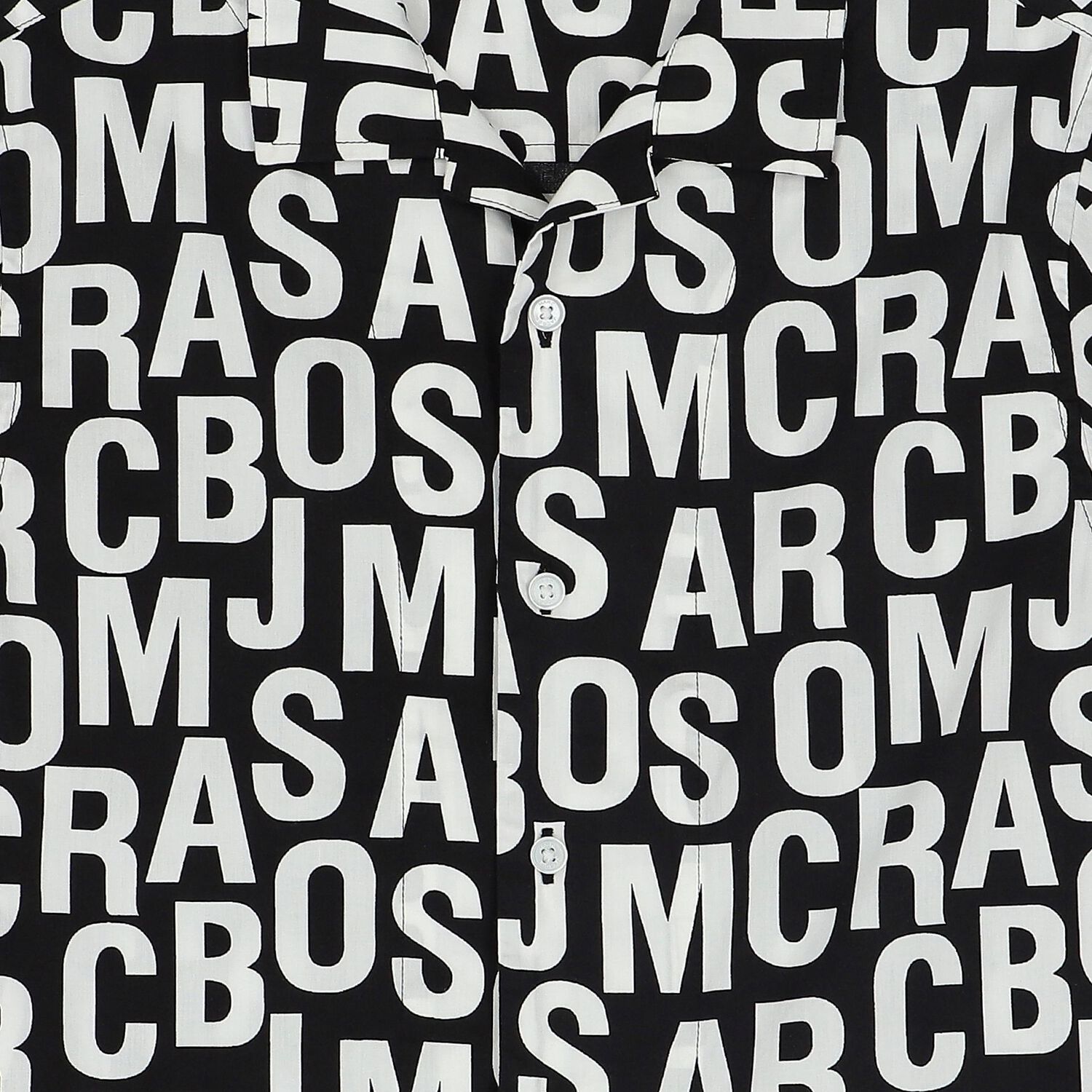 قميص أولاد بالشعار باللون الأسود والأبيض, 1, hi-res