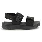 Boys Black Logo Sandals, 1, hi-res