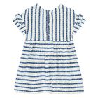 Younger Girls White & Blue Heart Dress & Bag Set, 1, hi-res