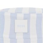 Baby Boys Blue & White Striped Logo Hat, 1, hi-res