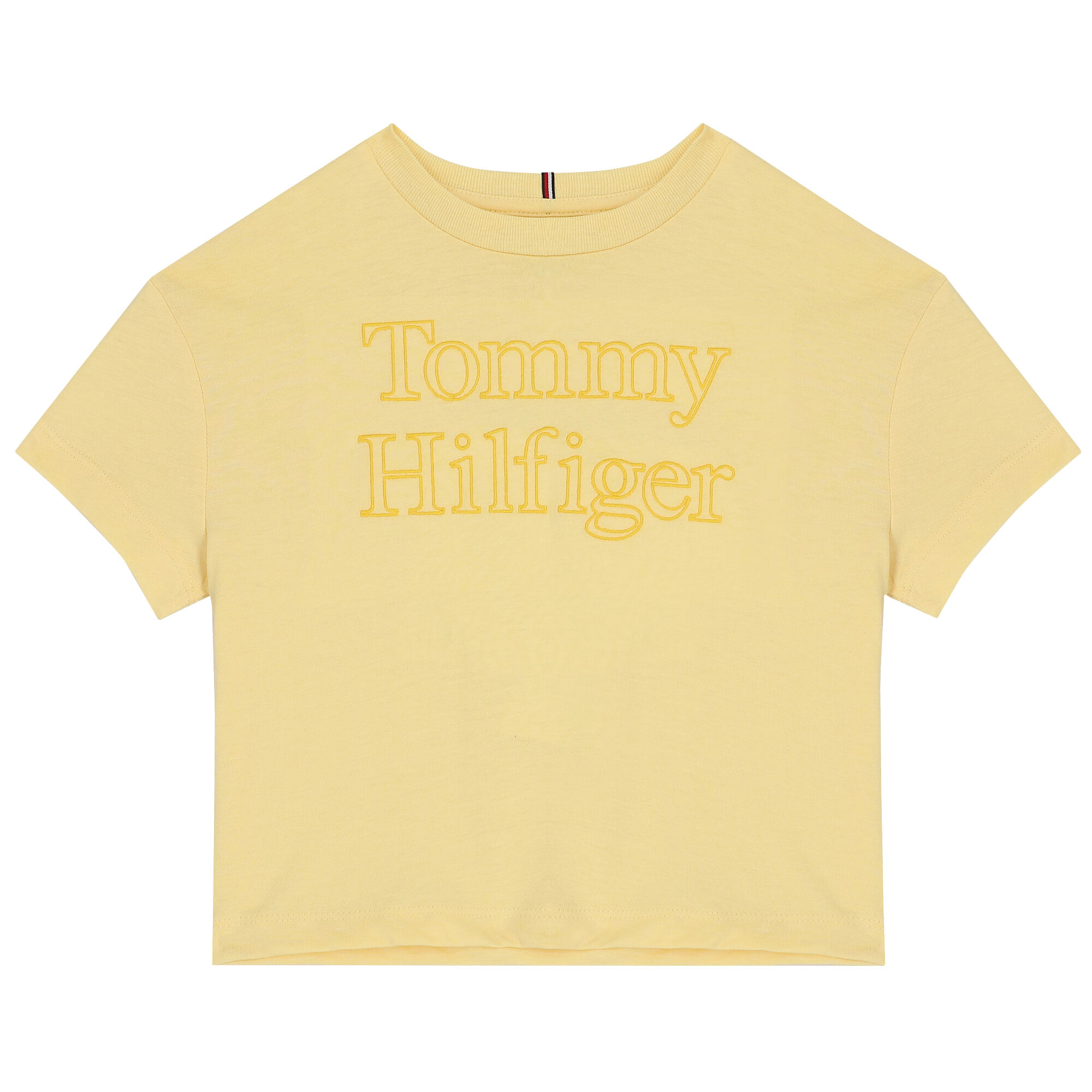 Tommy Hilfiger Girls Yellow Logo T Shirt Junior Couture UAE