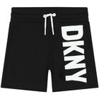 Girls Black Logo Shorts, 1, hi-res