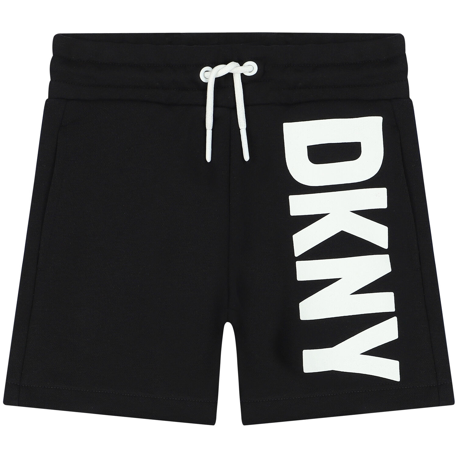 Girls Black Logo Shorts, 1, hi-res