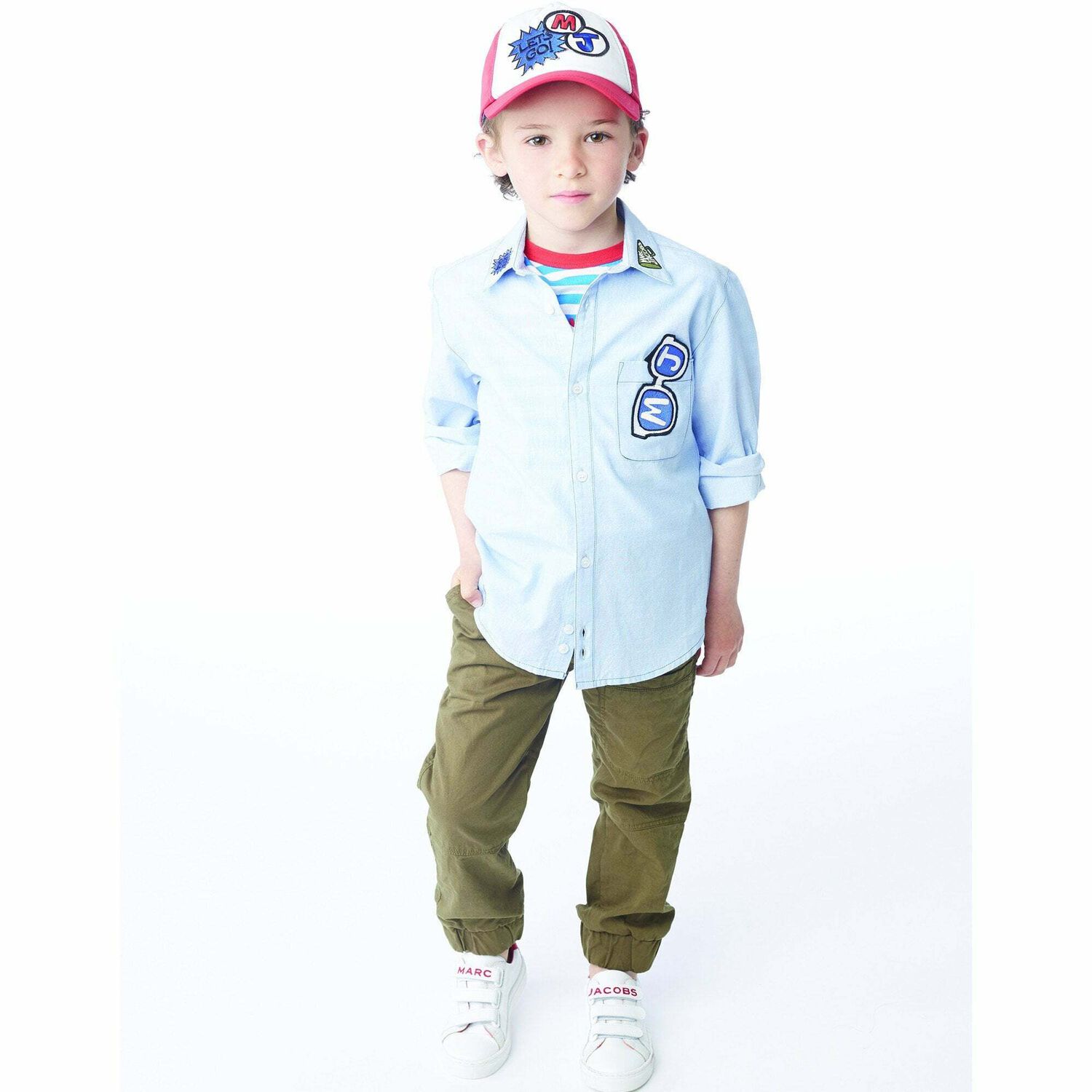 Boys Light Blue Logo Shirt, 1, hi-res