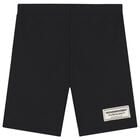 Black Logo Softskin Cycling Shorts, 1, hi-res