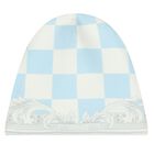 طقم أولاد هدايا أفرول بالشعار باللون الأزرق, 1, hi-res