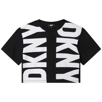 Girls Black & White Logo T-Shirt
