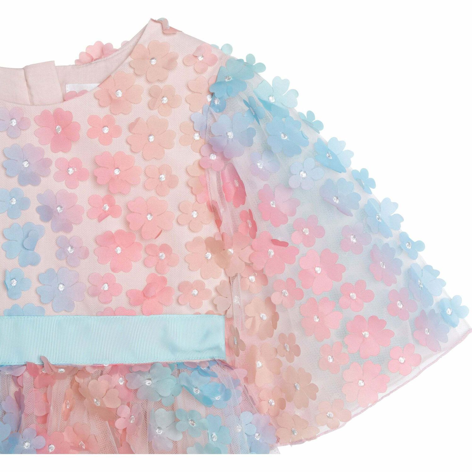 Girls Rainbow Floral Dress, 1, hi-res image number null