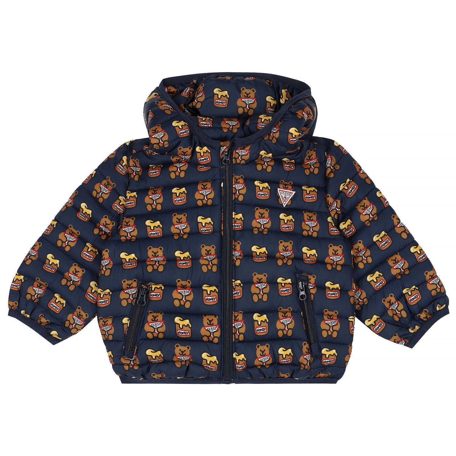 Younger Boys Blue Logo Padded Jacket, 2, hi-res