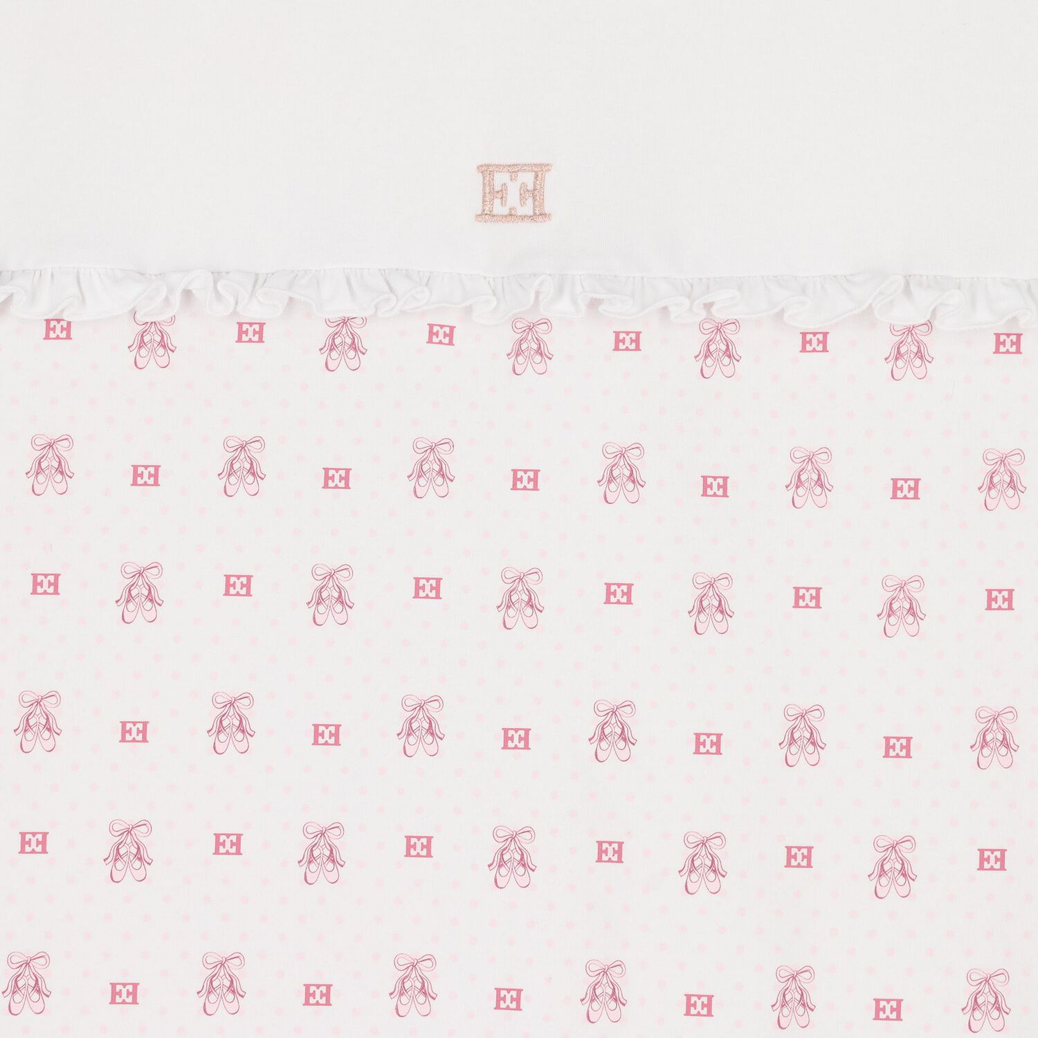 Baby Girls White & Pink Logo Blanket, 1, hi-res