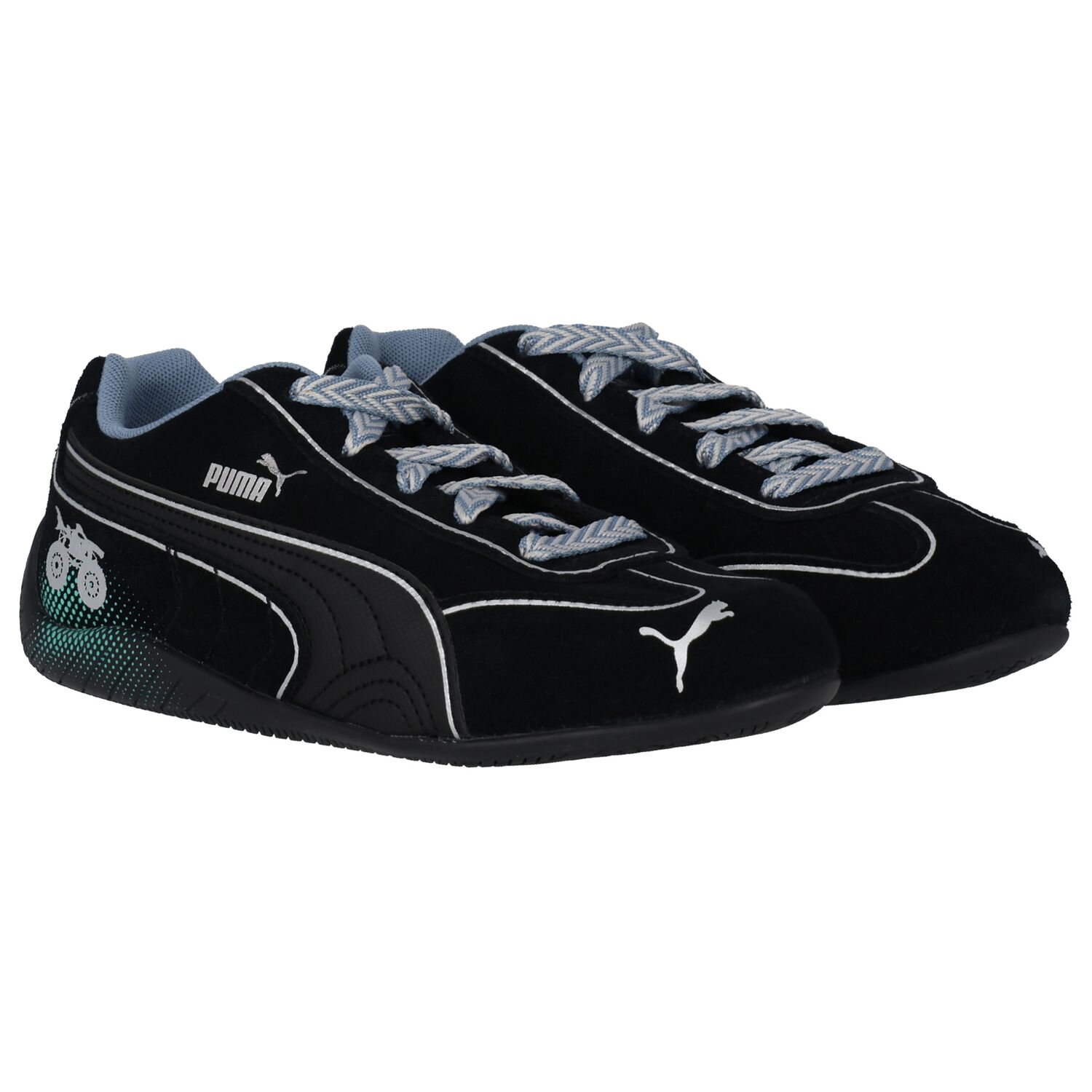 Boys Black Speedcat Hot Wheels 2 Trainers, 1, hi-res