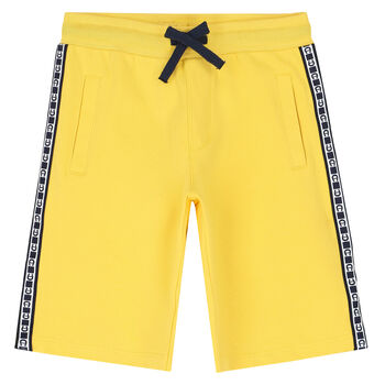 Boys Yellow Logo Shorts