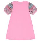 Girls Pink Logo Bag Dress, 2, hi-res