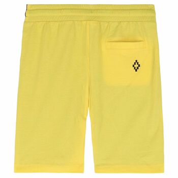 Boys Black & Yellow Printed Shorts